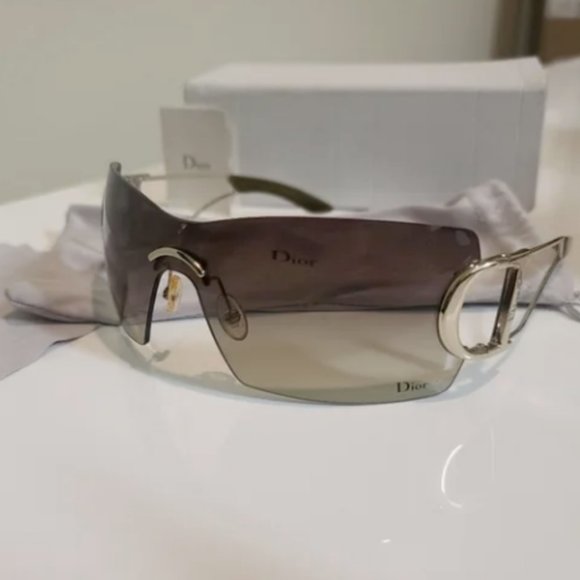 Vintage Christian Dior DIORLY 2 Shield SUNGLASSES CASE POUCH CARD Y2K Galliano - Picture 2 of 11